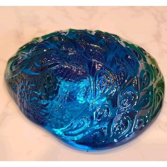 Mats Jonasson Peacock Crystal Tea Light w Original Sticker Maleras Sweeden EUC - Picture 6 of 10